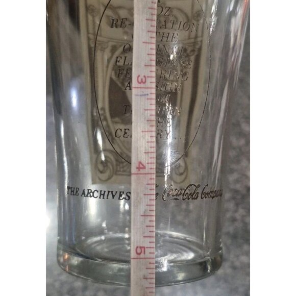 Set Of (2) Vintage COCA-COLA  Collectible Flate Drink Glass  16oz. - Picture 4 of 4